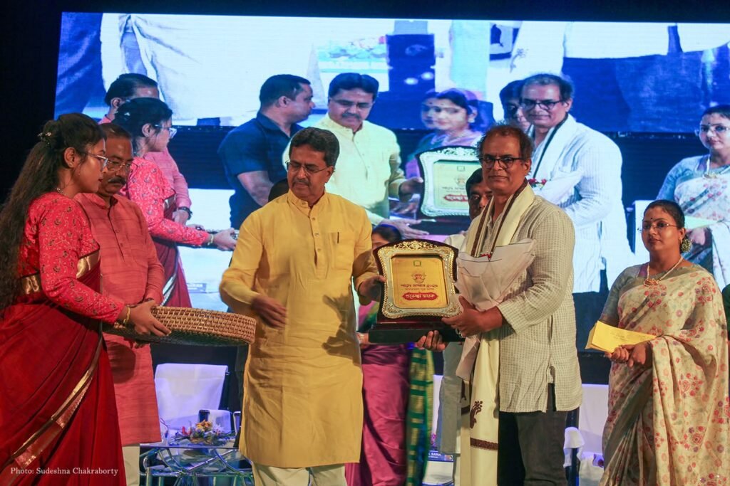রাজ্যের মাননীয় মুখ্যমন্ত্রীর কাছ থেকে সংবর্ধনা গ্রহণ করেছিলাম